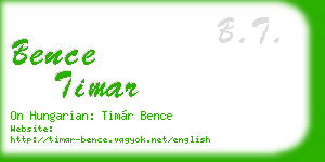 bence timar business card